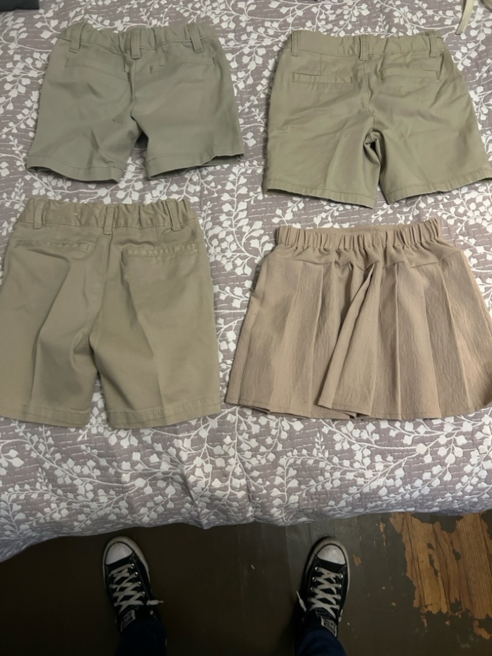 The Children's Place Neutral Tan & Khaki Kids Shorts and Skort Set